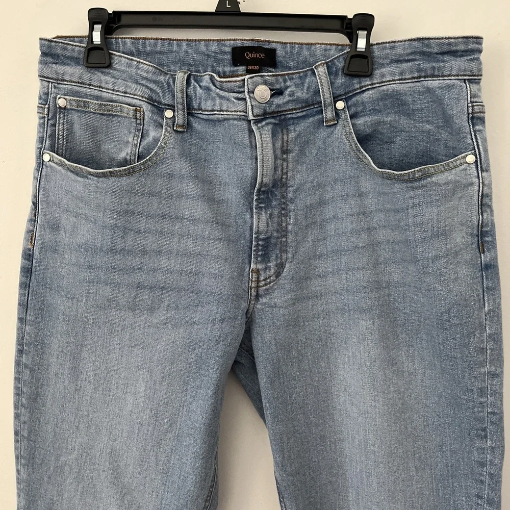 Quince Men's Blue Jeans 36/30 Classic Modern Minimalist Casual Quiet Luxury